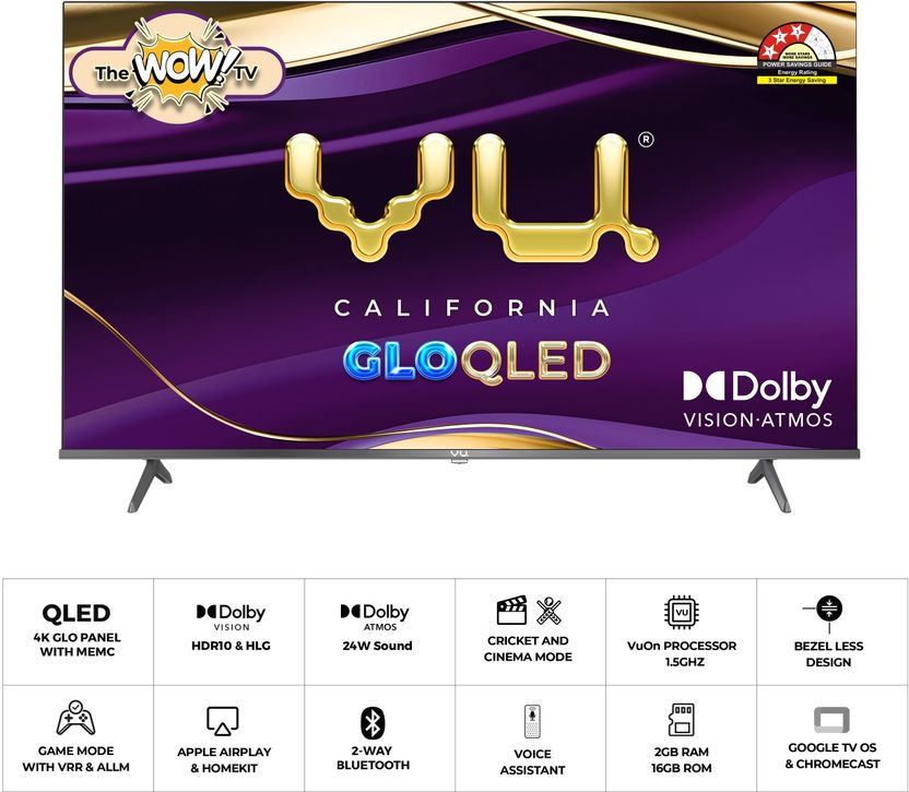 Vu GloQLED 65 inch 4K Smart Google TV - Image 2