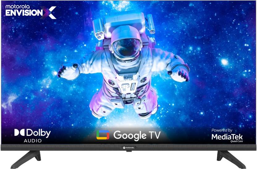 MOTOROLA EnvisionX 109 cm (43 inch) Full HD LED Smart Google TV with Inbuilt Box Speakers  (43FHDGDMBSXP)
