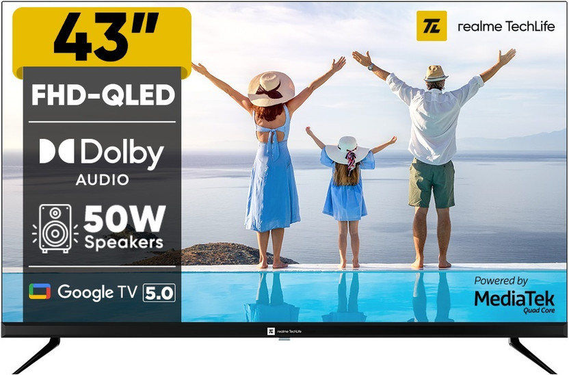Click to enlarge realme TechLife 109 cm (43 inch) QLED Full HD Smart Google TV Online at best Prices In India