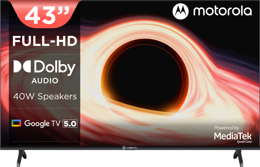 Motorola 109 Cm 43 Inch Qled Full Hd Smart Google Tv 5 0 Os 40 W