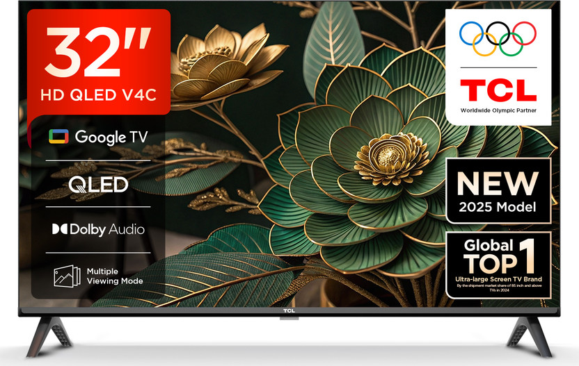 Tcl V4c 80 04 Cm 32 Inch Qled Hd Ready Smart Google Tv 100 Color