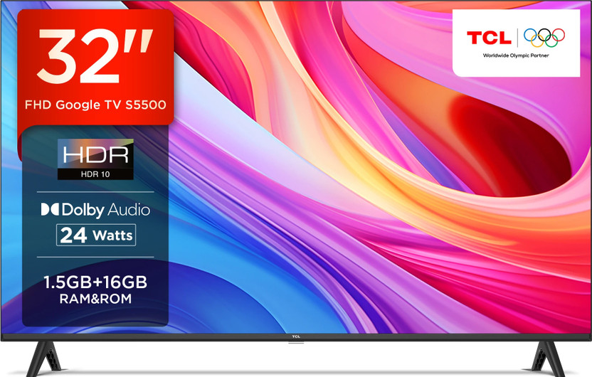 Tcl 32s5500 79 97 Cm 32 Inch Full Hd Led Smart Google Tv 2024 1