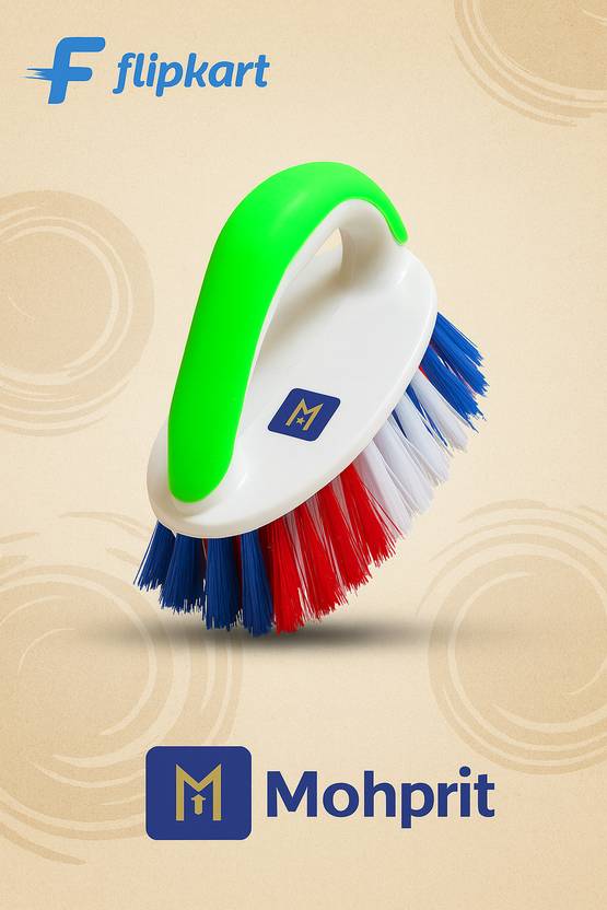 Mohprit Toilet Cleaning Brush | Strong Bristles Bathroom & Floor Scrubber