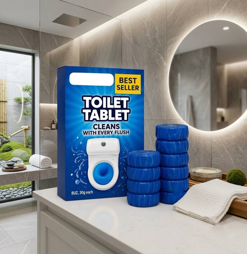 MONOLITH Blue Toilet Cleaning Blocks for Automatic Freshness Regular Rim Block