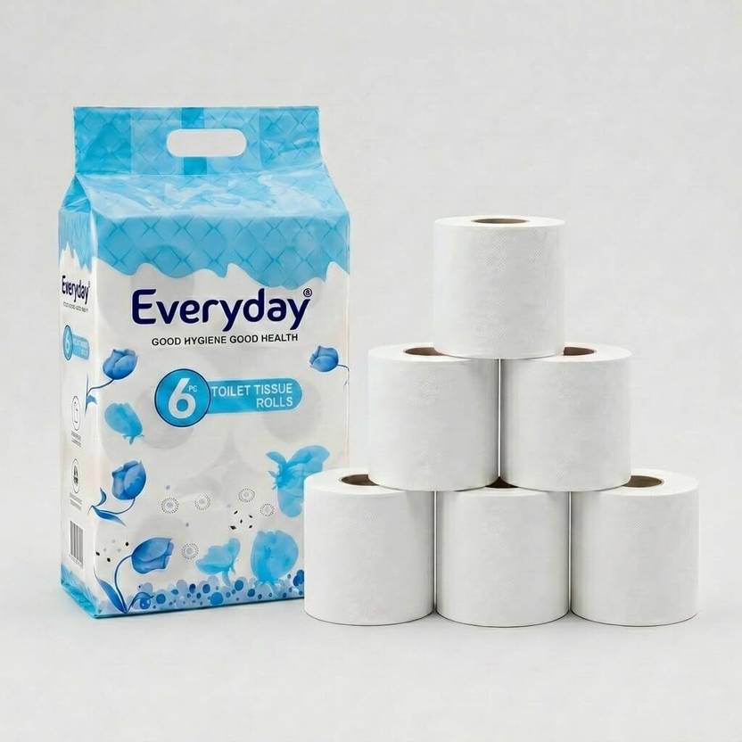 Everyday Premium 2 Ply Toilet Tissue Roll – Pack of 6 Toilet Paper Roll
