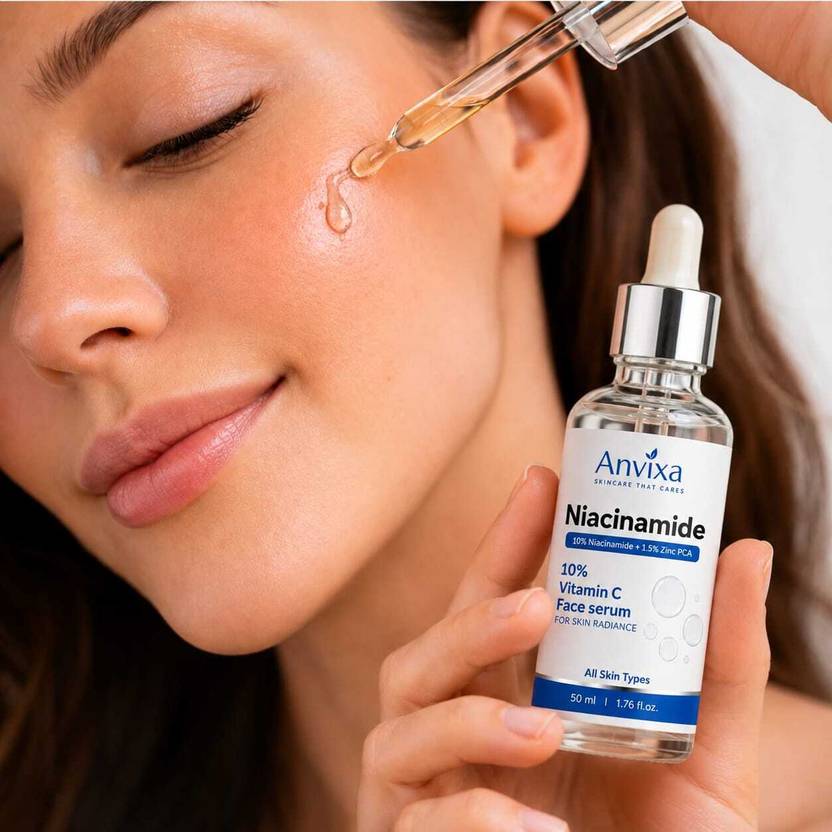 Anvixa 10% Niacinamide Face Serum | Vitamin C & Zinc PCA for Oil Control Men & Women