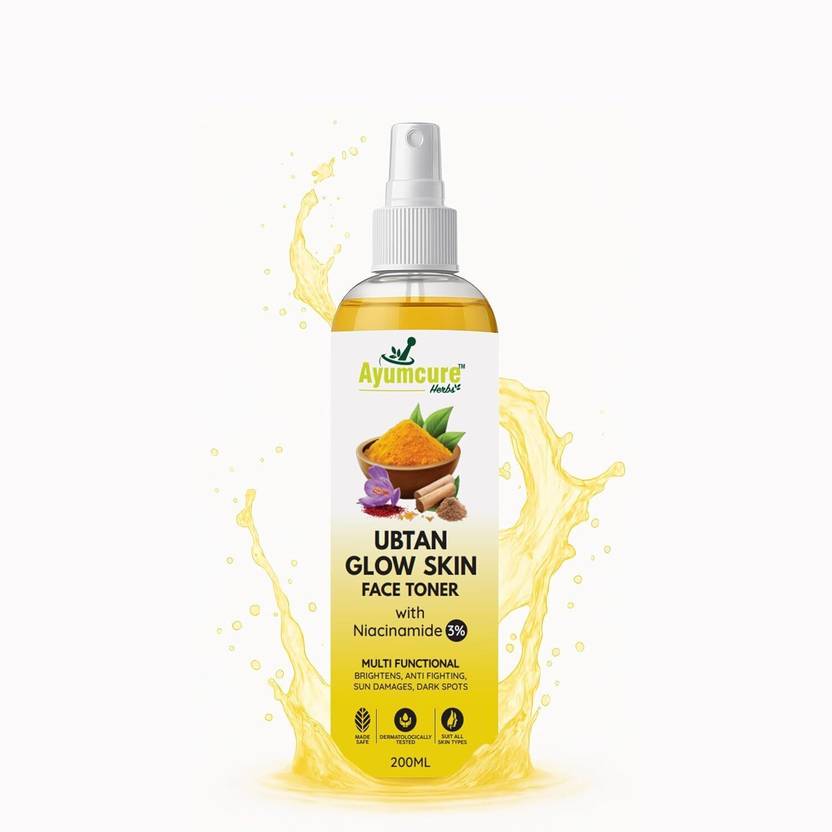 Ayumcure Ubtan Glow Skin Face Toner with 3% Niacinamide, Saffron, Rose & Chandan-Unisex Men & Women