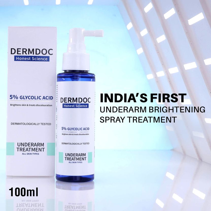 DermDoc 5% Glycolic Acid Underarm Brightening Spray 100ml - Image 2