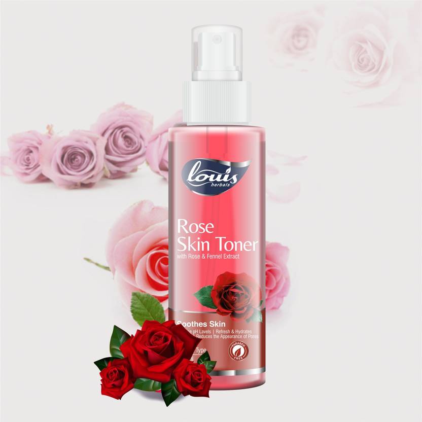 Louis herbals Rose Skin Toner With Rose & Fennel Extract 200 ml Men & Women