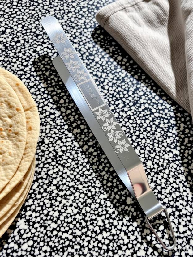 Brunchy Stainless Steel Chimta for Roti, Chapati Tong, Pakad, Cooking Tool Stainless Steel Chimta for Roti, Chapati Tong, Pakad 29 cm Serving Tongs