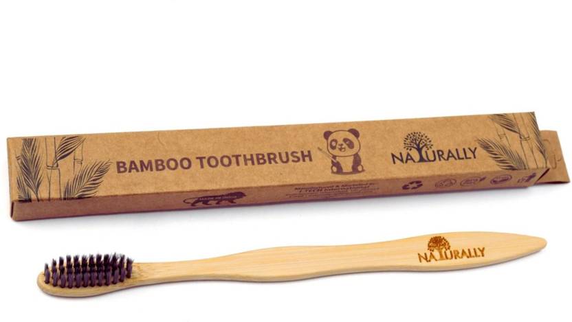 Naturally Eco Friendly 100% Natural Bamboo Toothbrush Teeth Whitening Soft Bristles (PO1) Soft Toothbrush