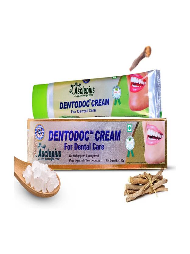Asclepius wellness Dentodoc Cream Oral Care Solution for Bleeding Gums, Sensitivity Relief Toothpaste