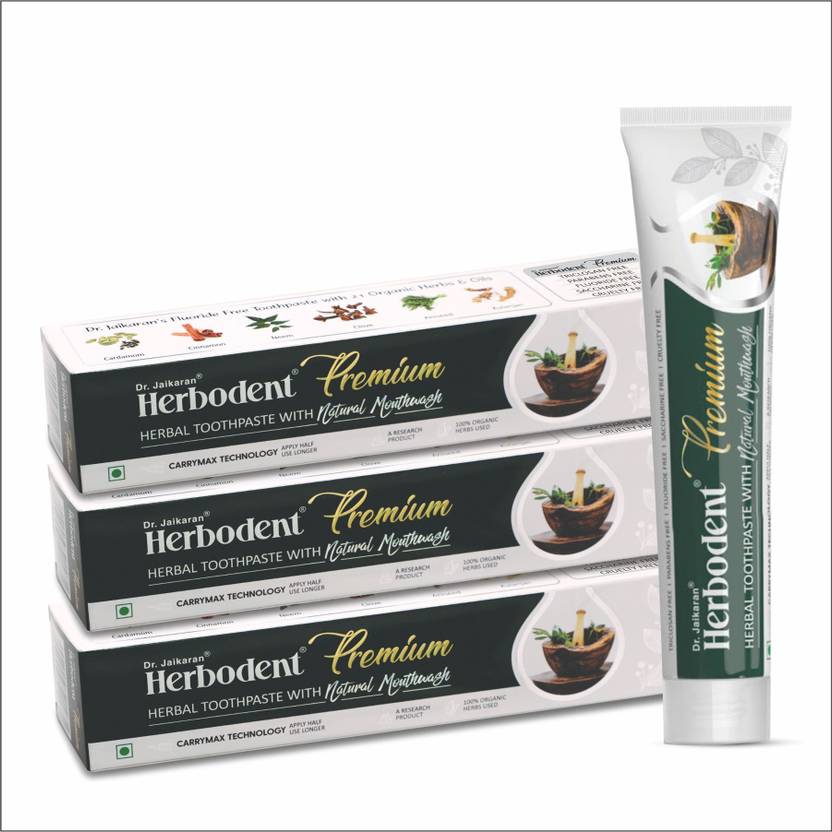 Herbodent Premium Toothpaste Dr. Jaikaran's Fluoride Free Toothpaste ...