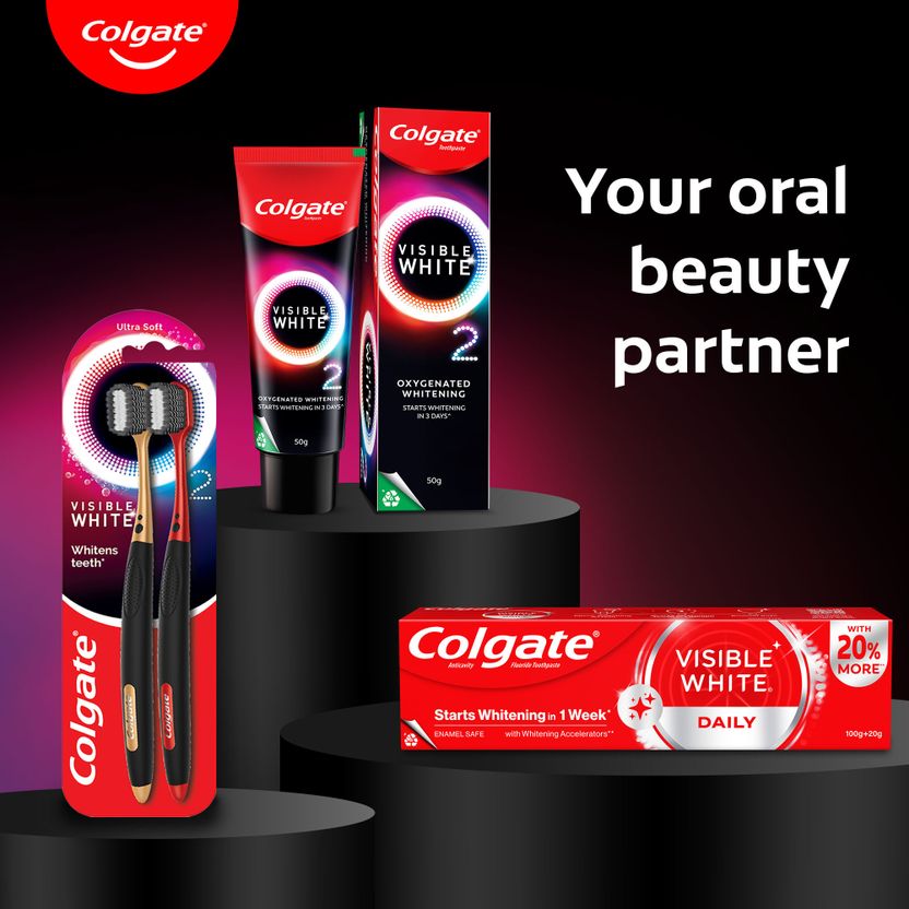 Colgate Visible White O2 Teeth Whitening Toothpaste - Peppermint, 50 g - Image 7