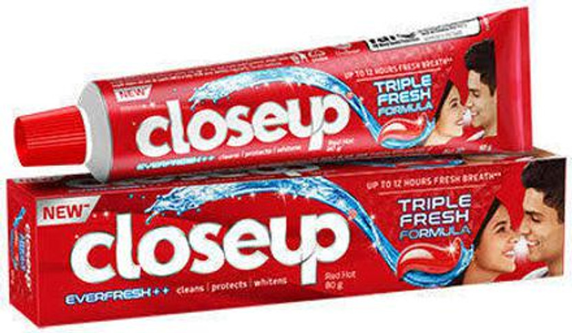 Closeup Red Hot Triple Fresh Formula ## Pack Of (80G+80G)
