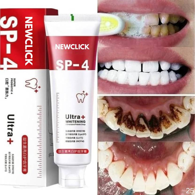 NewClick SP 4 Ultra Brightening Toothpaste – Advanced Formula for Stain ...