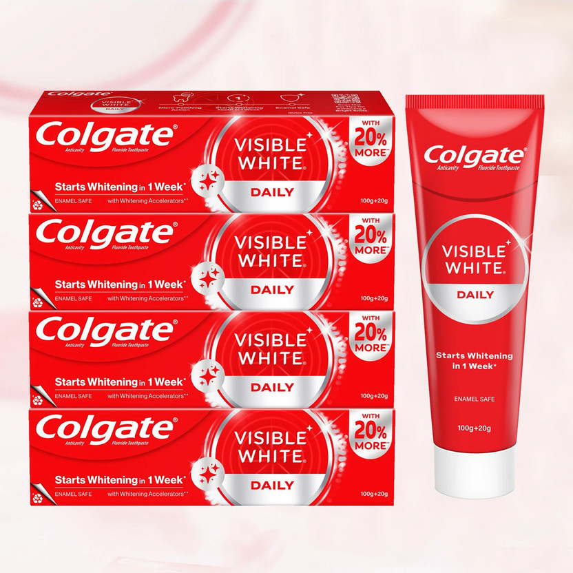 Colgate Visible White Tooth paste Teeth Whitening Starts in 1