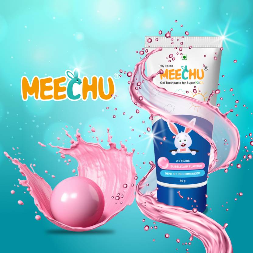 MEECHU Baby Toothpaste Bubblegum 80gm pack of 1 Toothpaste