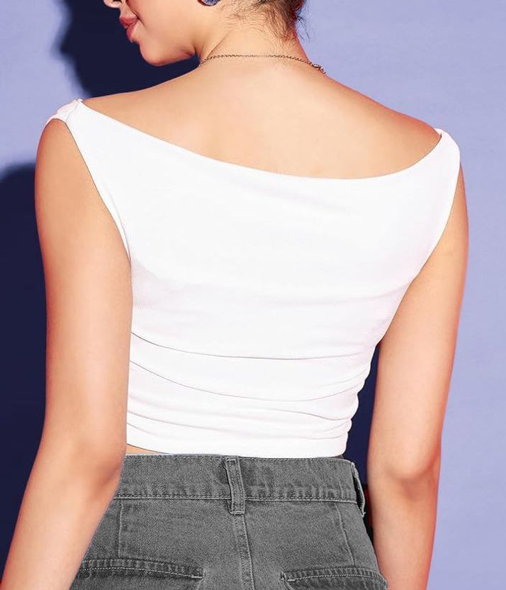 Istyle Can Casual Sleeveless White Top - Image 2