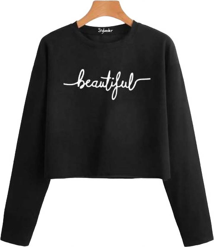 Baawdi Casual Printed Women Black Top