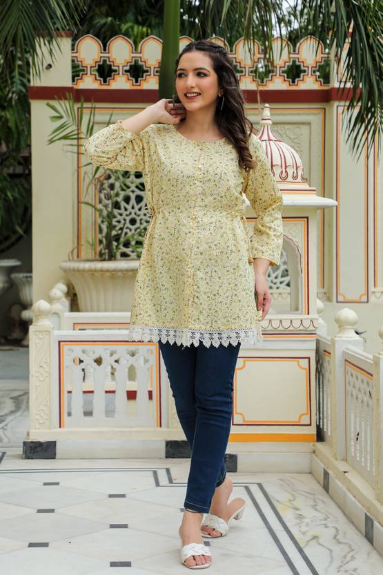 MISSKURTI Casual Regular Sleeves Printed Women Multicolor Top