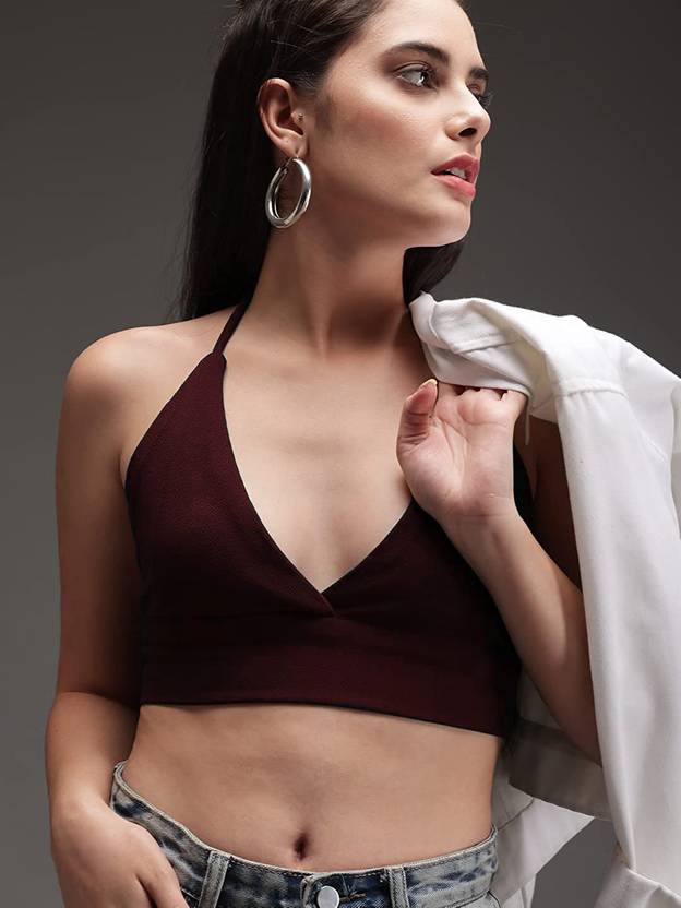 Istyle Can Casual Solid Women Maroon Top