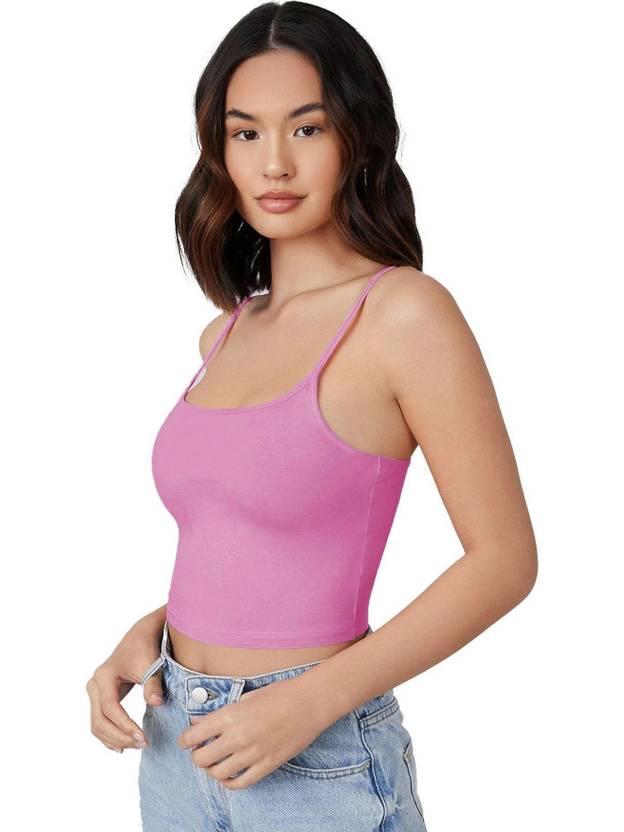 Istyle Can Casual Solid Women Pink Top