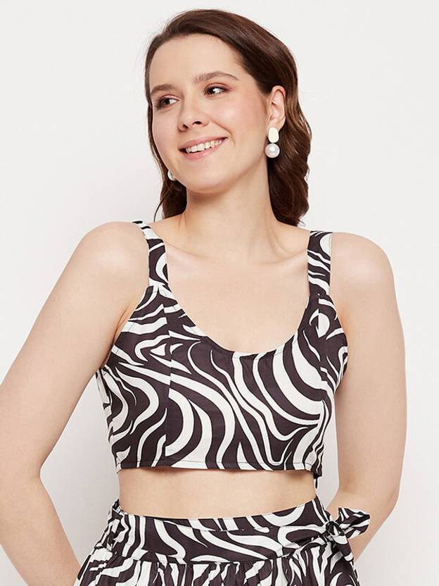 BRINNS Casual Printed Women Brown, White Top