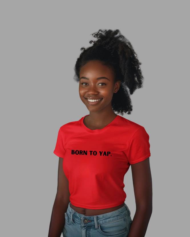 TheBTclub Casual Regular Sleeves Printed Women Red Top