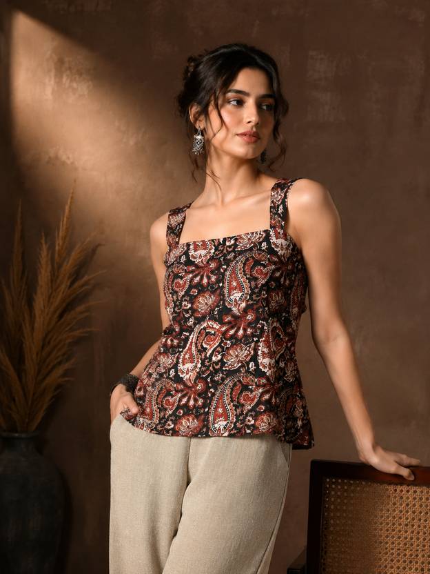 ABHIETHNICS Party Printed Women Multicolor Top