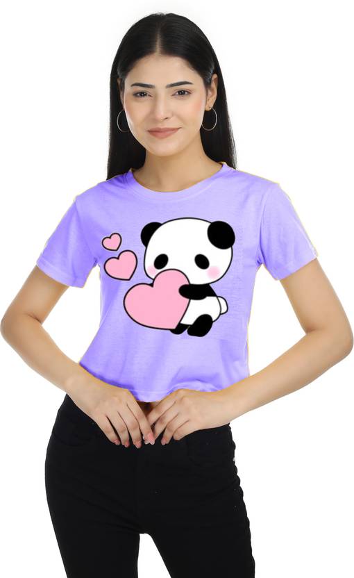 Baawdi Casual Graphic Print, Printed Women Purple Top