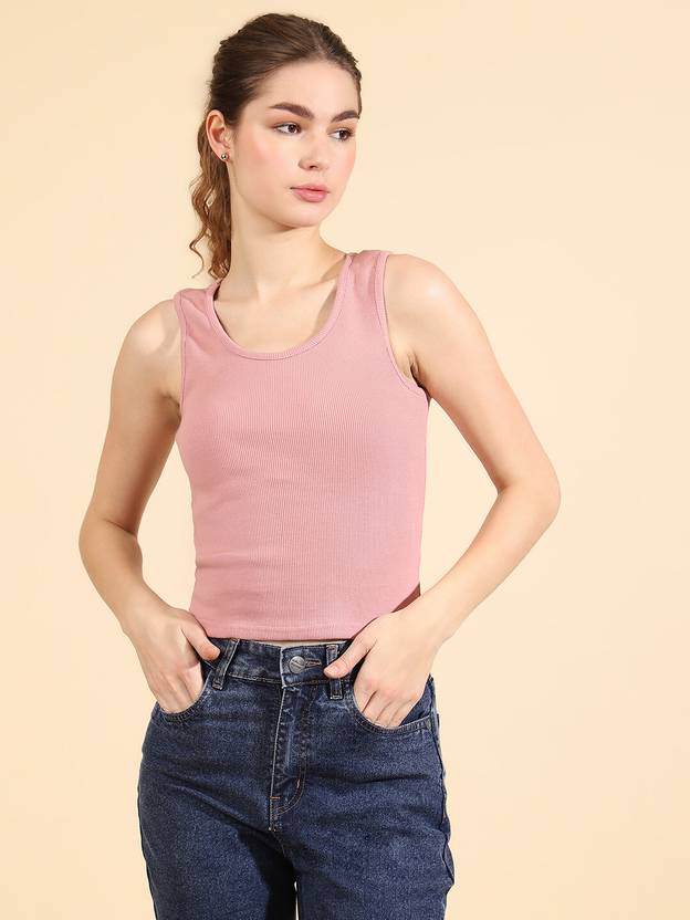 UnaOne Casual Self Design Women Purple Top