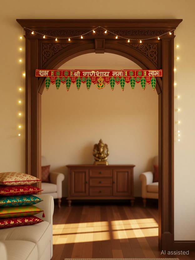 Jack Lawrence Shree Ganeshay Toran Traditional Door Hanging for Home Decor Toran