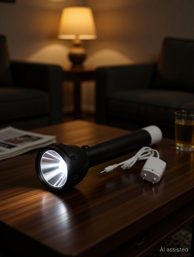 iDOLESHOP Two in One Flash with Back Light Torch (Black, 27 cm) - Image 2