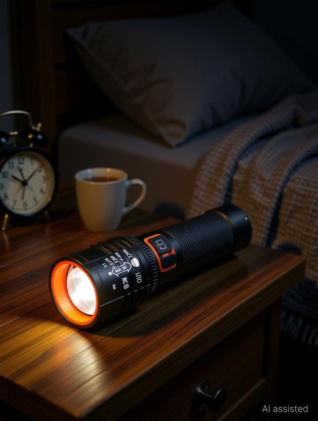 iDOLESHOP Metal Torch Zoomable LED Flashlight 4 Modes - Image 1
