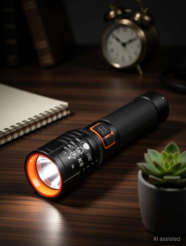 iDOLESHOP Metal Torch Zoomable LED Flashlight 4 Modes - Image 2