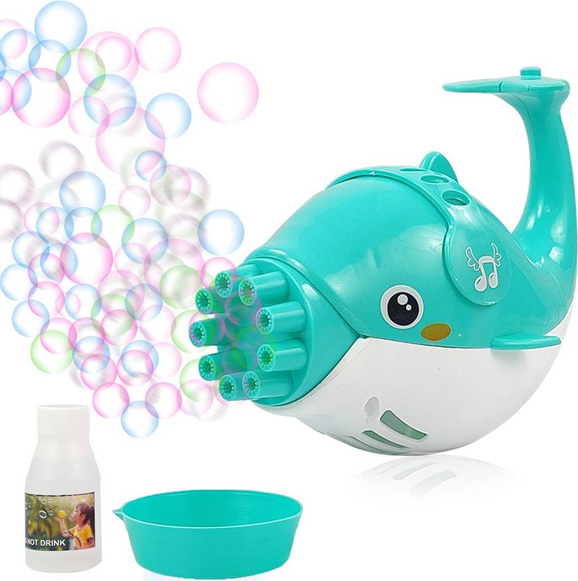 NHR Dolphin New Gatling Bubble Machine Gun with Refill Bubble Solution