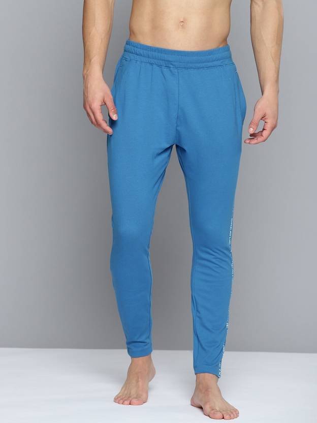 [Size M] HRX by Hrithik Roshan Men Solid Blue Track Pants