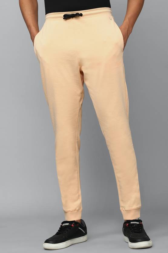 [Sizes S, M, L, XL] Allen Solly Men Solid Beige Track Pants