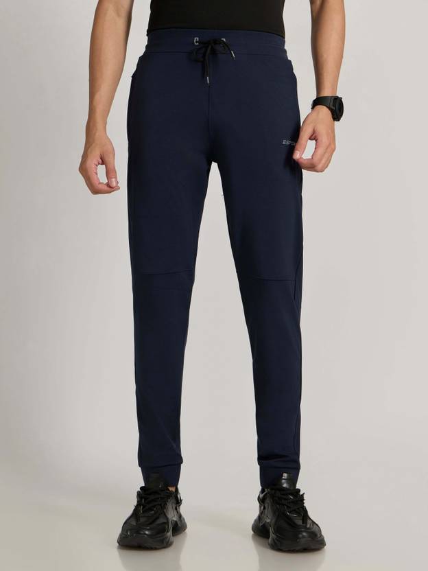 ESPANSHE Men Solid Blue Track Pants