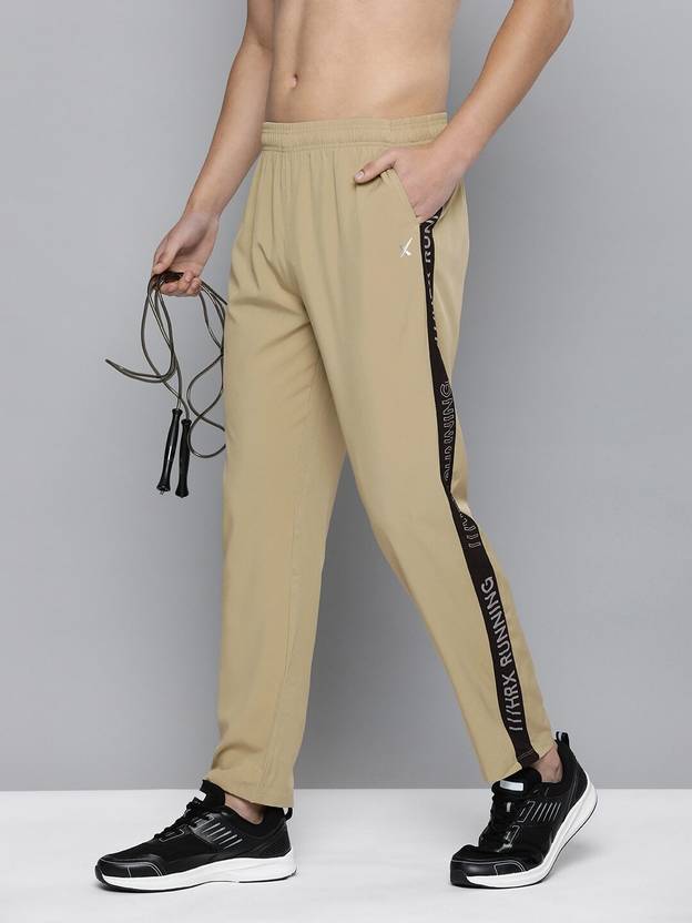 HRX by Hrithik Roshan Solid Men Beige Track Pants Buy HRX by Hrithik