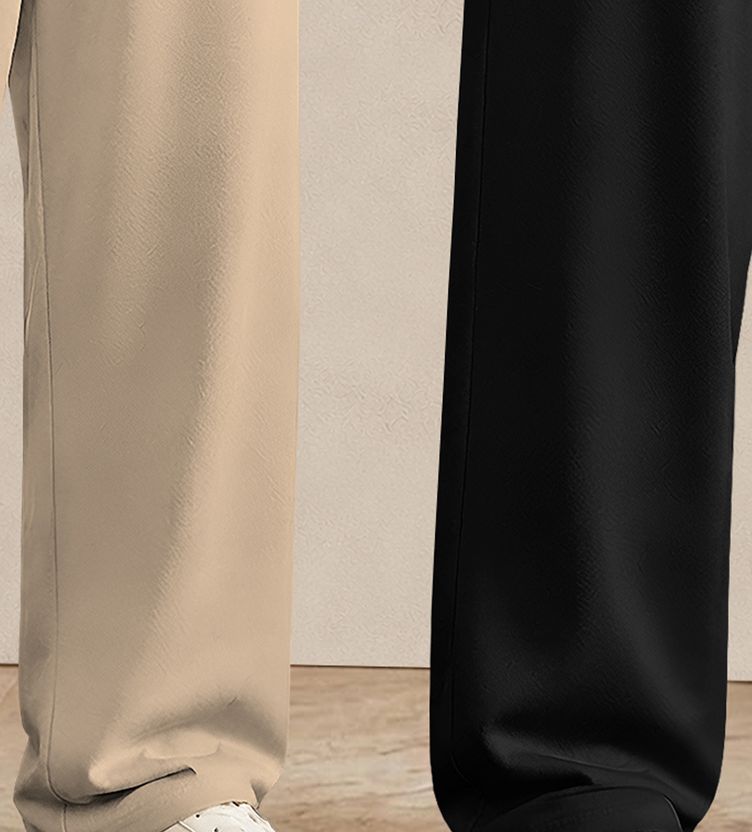 Viktor Men Beige, Black Track Pants - Image 5