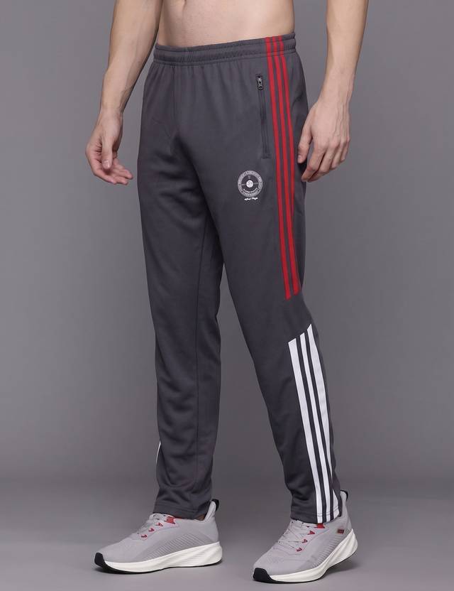 Sandpiper Men Striped Grey Track Pants