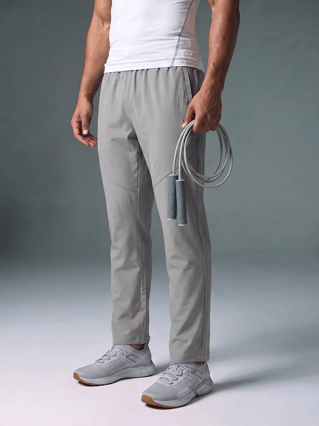 SLAZENGER Men Self Design Grey Track Pants