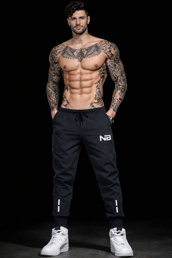 Boxman Solid Men Black Track Pants