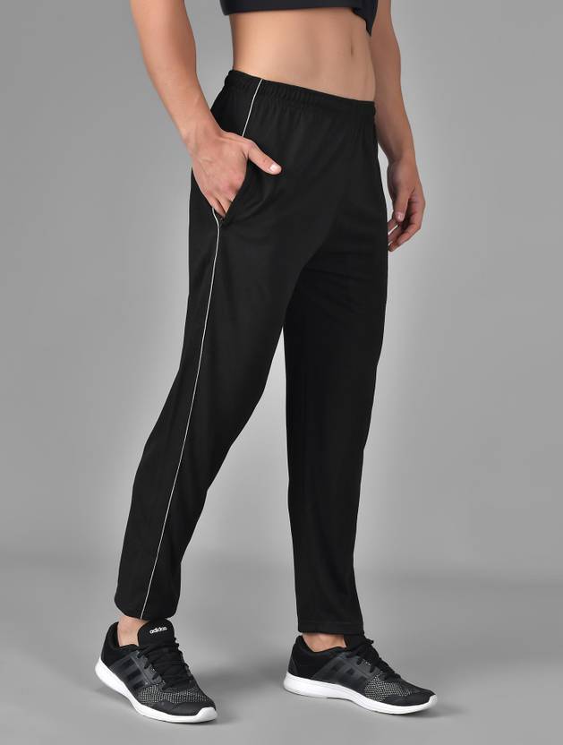 ASDF Men Solid Black Track Pants