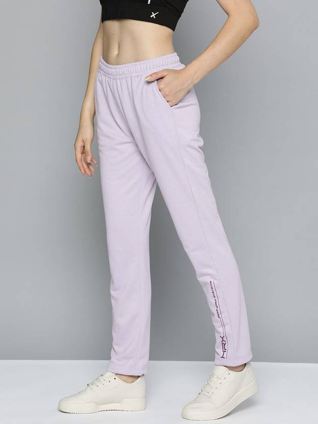HRX by Hrithik Roshan Solid Women Purple Track Pants Buy HRX by