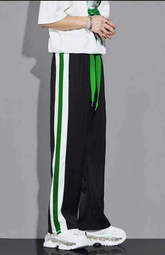 CULISH Men Colorblock Black Track Pants