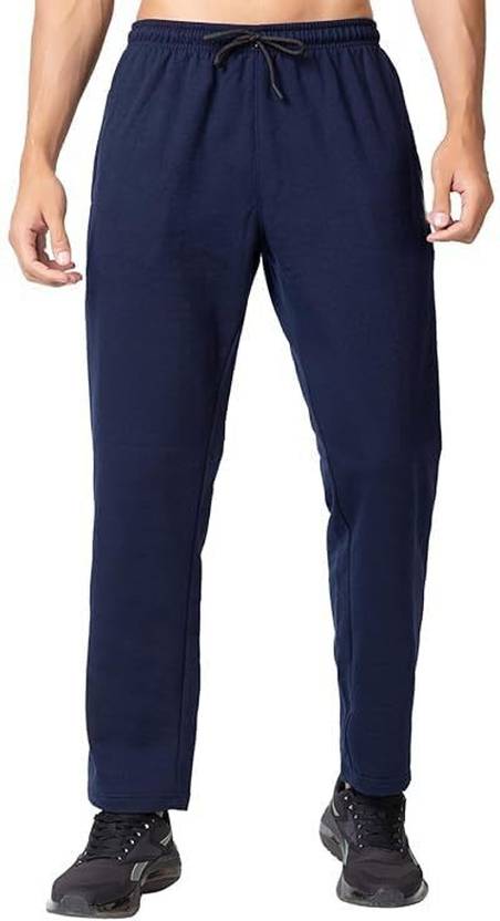 TOXA Men Solid Blue Track Pants