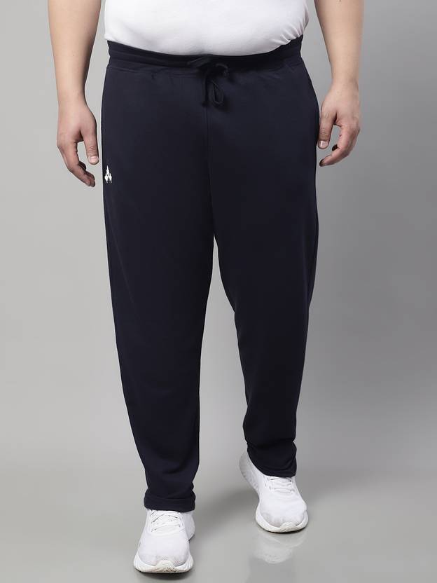 Rute Men Solid Blue Track Pants